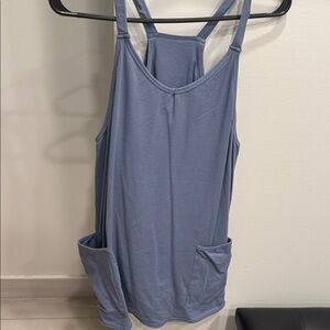 Women's Blue Romper with pockets